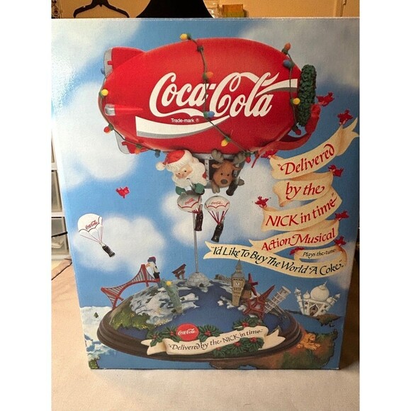 Vintage Enesco Coca-Cola Christmas Music Box 1993 - Picture 1 of 8